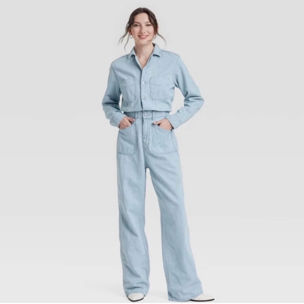 Soft Light Denim Jumpsuit